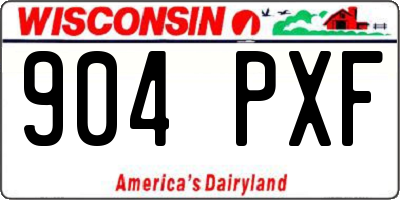 WI license plate 904PXF