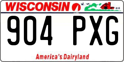 WI license plate 904PXG