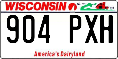 WI license plate 904PXH