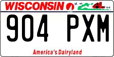 WI license plate 904PXM