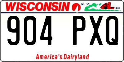 WI license plate 904PXQ