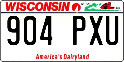 WI license plate 904PXU