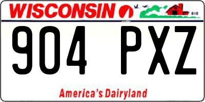 WI license plate 904PXZ