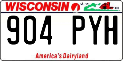 WI license plate 904PYH