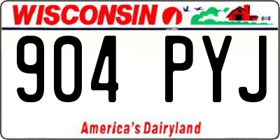 WI license plate 904PYJ