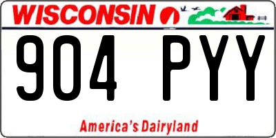 WI license plate 904PYY