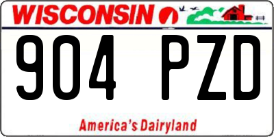 WI license plate 904PZD