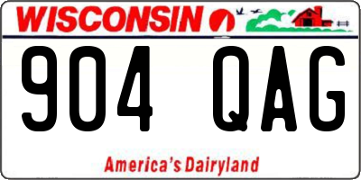 WI license plate 904QAG