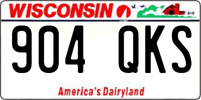 WI license plate 904QKS