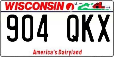 WI license plate 904QKX