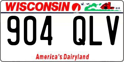 WI license plate 904QLV