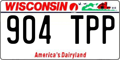 WI license plate 904TPP