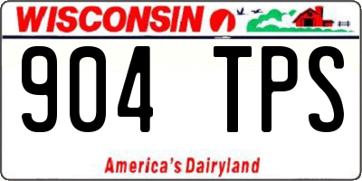 WI license plate 904TPS