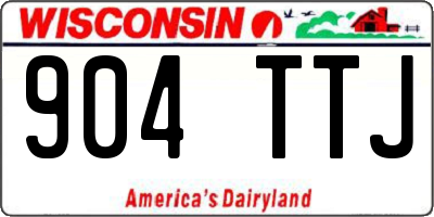 WI license plate 904TTJ