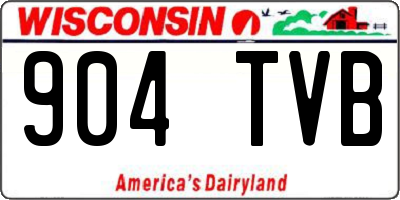 WI license plate 904TVB