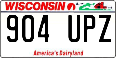 WI license plate 904UPZ