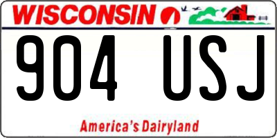 WI license plate 904USJ