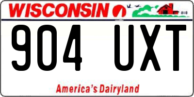 WI license plate 904UXT