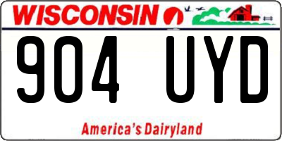 WI license plate 904UYD