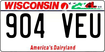 WI license plate 904VEU