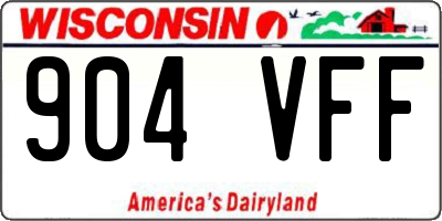 WI license plate 904VFF
