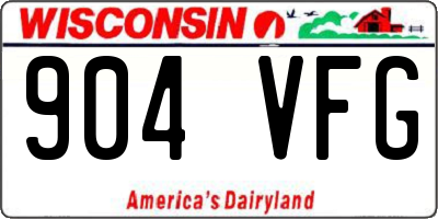 WI license plate 904VFG