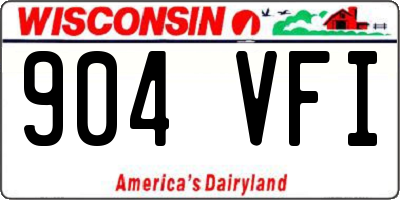 WI license plate 904VFI