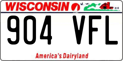 WI license plate 904VFL