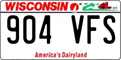 WI license plate 904VFS