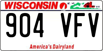 WI license plate 904VFV