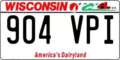 WI license plate 904VPI