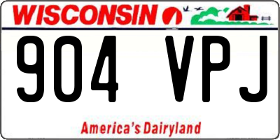 WI license plate 904VPJ