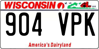 WI license plate 904VPK