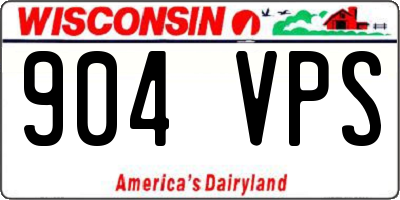 WI license plate 904VPS