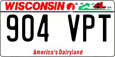 WI license plate 904VPT