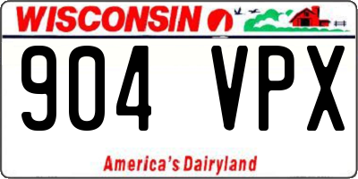 WI license plate 904VPX