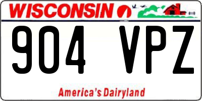 WI license plate 904VPZ