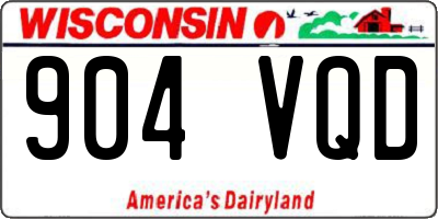 WI license plate 904VQD