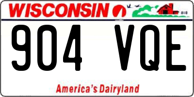 WI license plate 904VQE