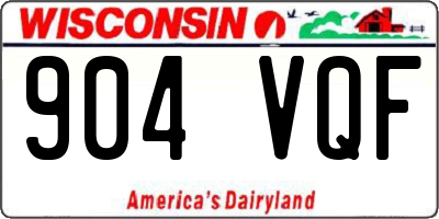 WI license plate 904VQF