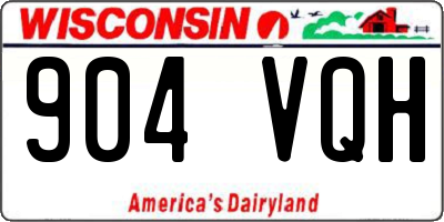 WI license plate 904VQH