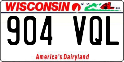 WI license plate 904VQL
