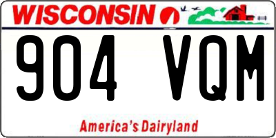 WI license plate 904VQM
