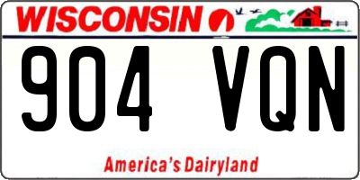 WI license plate 904VQN