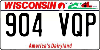 WI license plate 904VQP