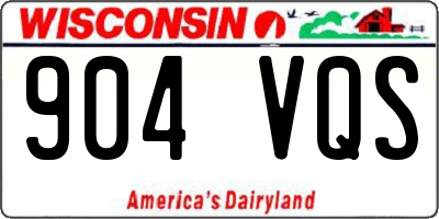 WI license plate 904VQS