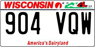 WI license plate 904VQW