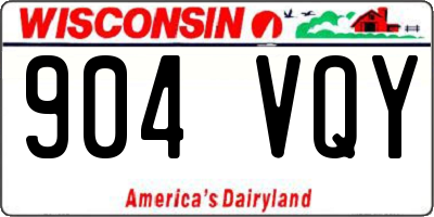 WI license plate 904VQY