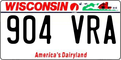 WI license plate 904VRA