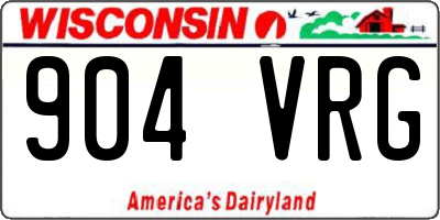 WI license plate 904VRG